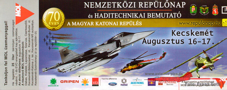 Eintrittskarte Kecskemt Airshow